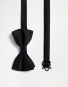 Asos Bow Tie In Black - Black