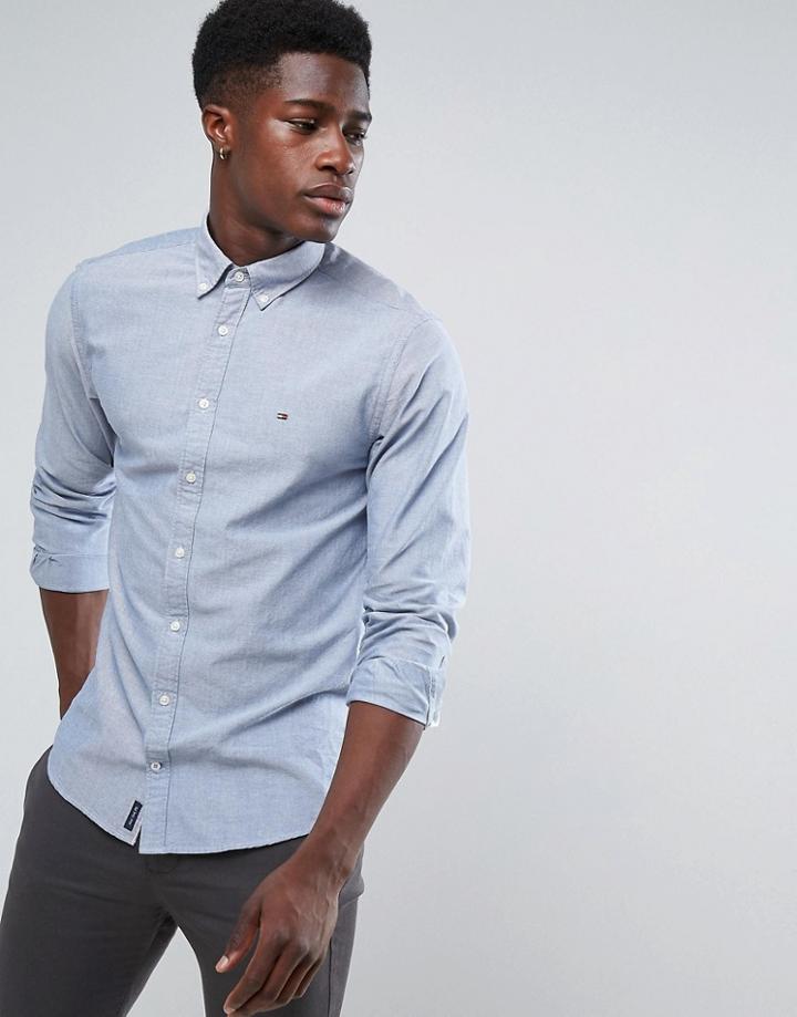 Tommy Hilfiger Oxford Shirt Buttondown In Regular Fit Blue - Blue