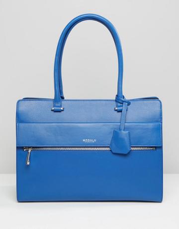 Modalu Leather Tote Bag - Blue