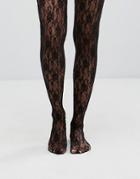 Jonathan Aston Sweet Roses Tights - Black