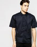 Adpt Short Sleeve Oversized Drop Shoulder Shirt - Black