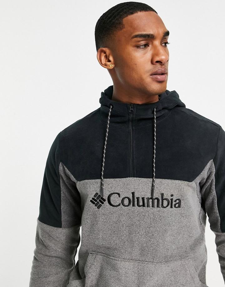 Columbia Lodge Ii Fleece Hoodie In Dark Gray