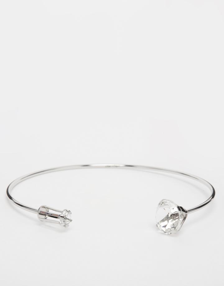 Cheap Monday Mineral Choker Necklace - Silver