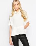 Vero Moda Batwing Roll Neck Top - Snow White
