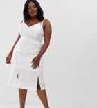 Glamorous Curve Midi Dress With Tie Front