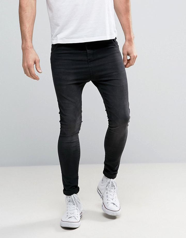 Illusive London Super Skinny Jeans Black - Black