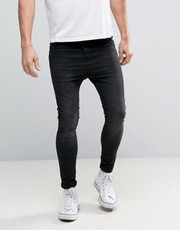 Illusive London Super Skinny Jeans Black - Black