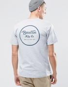 Brixton T-shirt With Back Logo - Gray
