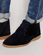 Selected Homme Royce Suede Desert Boots - Blue