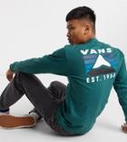 Vans Mountain Back Print Long Sleeve T-shirt In Green Exclusive At Asos