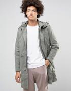 Selected Homme Premium Parka With Removable Bomber Jacket - Gray