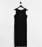 Cotton: On Maternity Henley Maxi Dress In Black