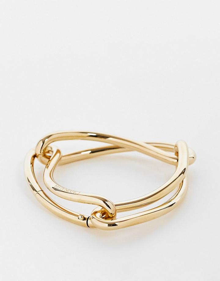 Calvin Klein Unified Bangle In Gold