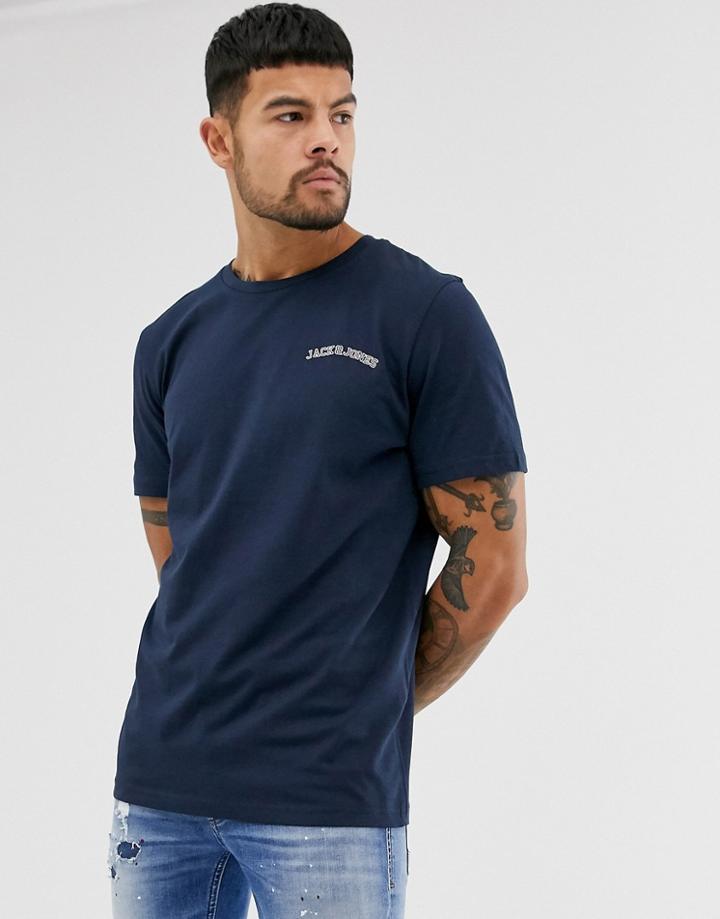 Jack & Jones Originals Logo T-shirt - Navy