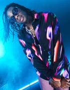 Asos Design Nasa 90s Oversized Shirt In Black And Purple