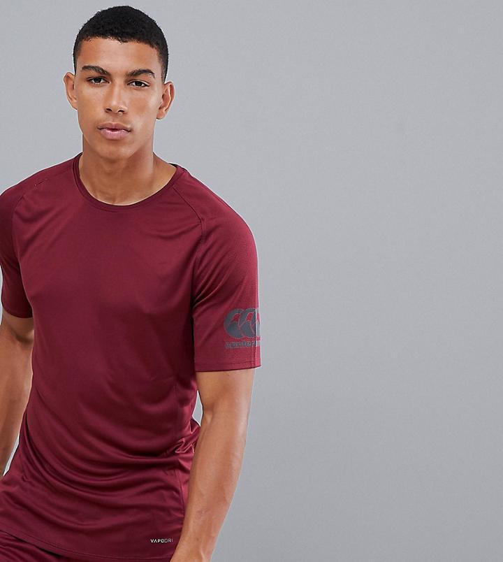 Canterbury Vapodri Superlight T-shirt In Burgundy Exclusive To Asos - Red