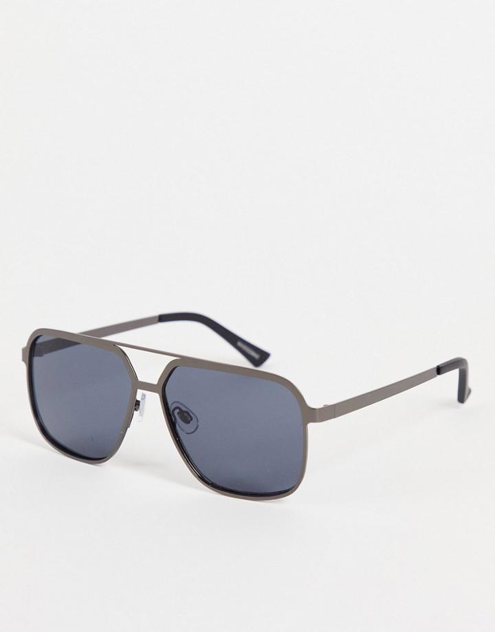 Madein Aviator Style Sunglasses With Silver Lenses