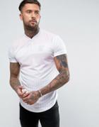 Siksilk Retro T-shirt In Pink With Zip - Pink