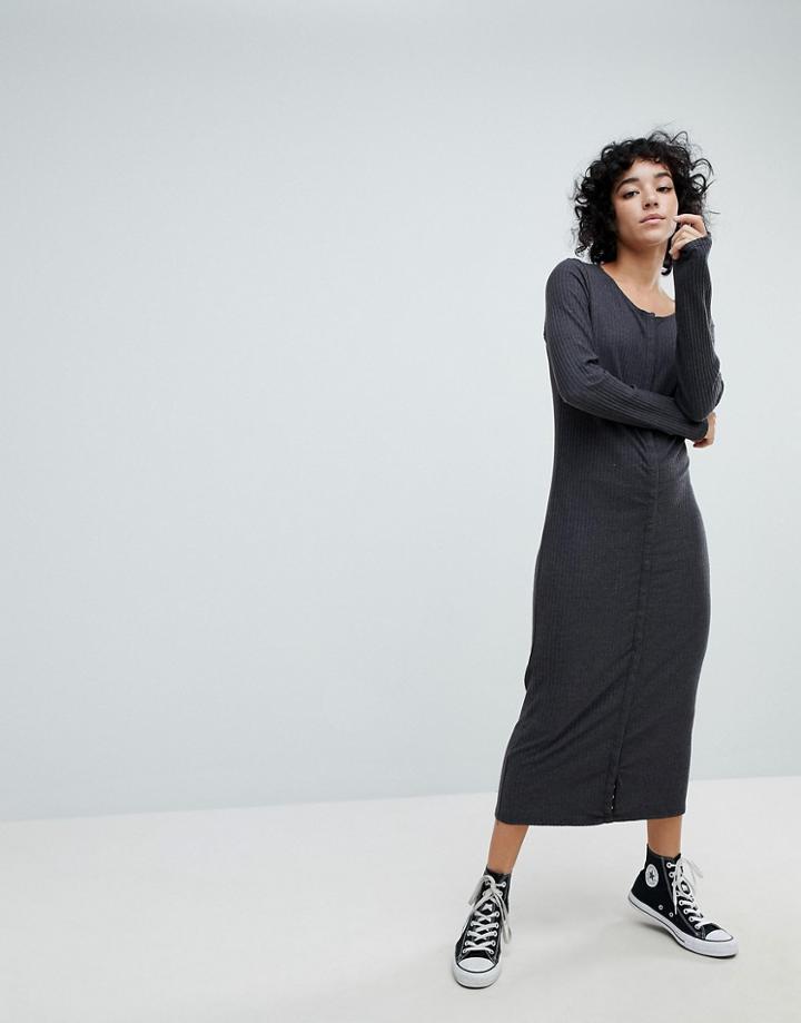 Nytt Front Seam Maxi Dress - Black