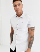 River Island Shirt In White Color Blocking