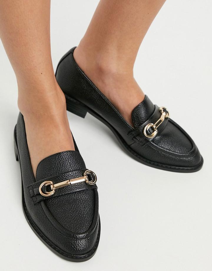 Asos Design Mabel Snaffle Loafers In Black