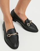 Asos Design Mabel Snaffle Loafers In Black