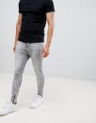 Religion Skinny Fit Jean With Stretch And Zips In Grey - Gray