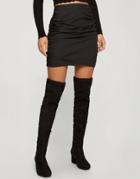 Miss Selfridge Ruched Front Mini Skirt In Black
