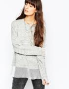 Cheap Monday Net Sweatshirt - Anti Melange