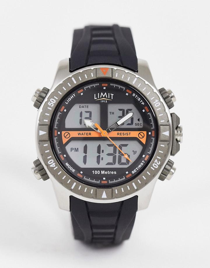 Limit Digital Watch With Silicone Strap In Black