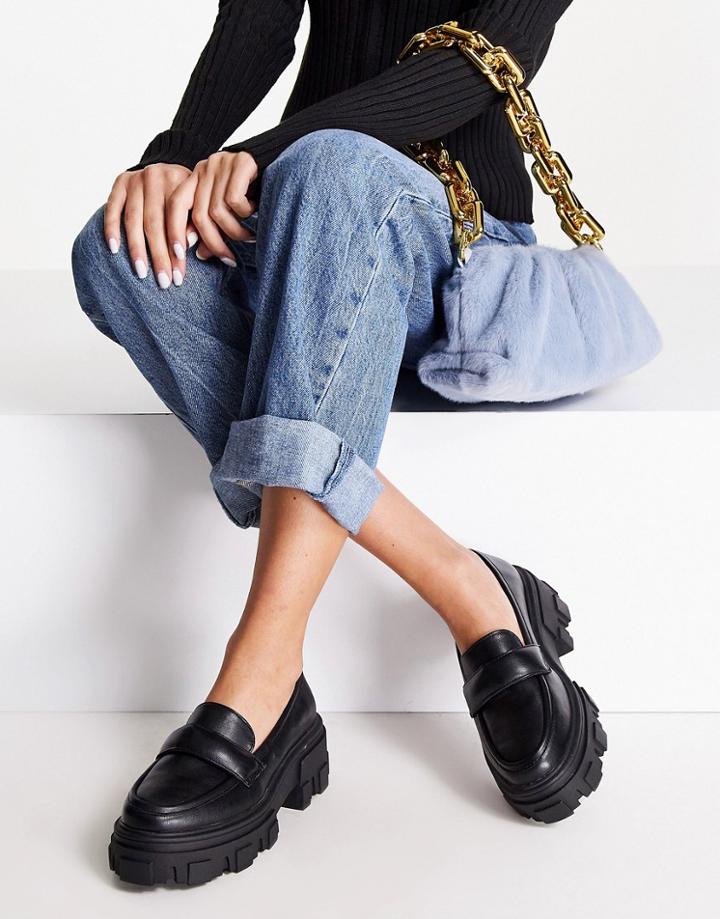 Asos Design Movable Padded Chunky Loafers In Black