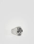 Rebel Heritage Memento Skull Ring In Silver - Silver