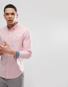 Original Penguin Slim Fit Button Down Collar Oxford Shirt With Small Logo In Pink - Pink