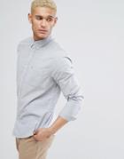 Hollister Logo Pocket Buttondown Oxford Slim Fit Shirt In Gray - Gray