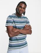 Farah Debbie Striped T-shirt In Green