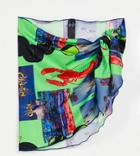 Collusion Plus Recycled Sarong In Neon Photographic Print-green