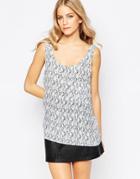 Just Female Grape Shirt With White Flint Brush Print - 706
