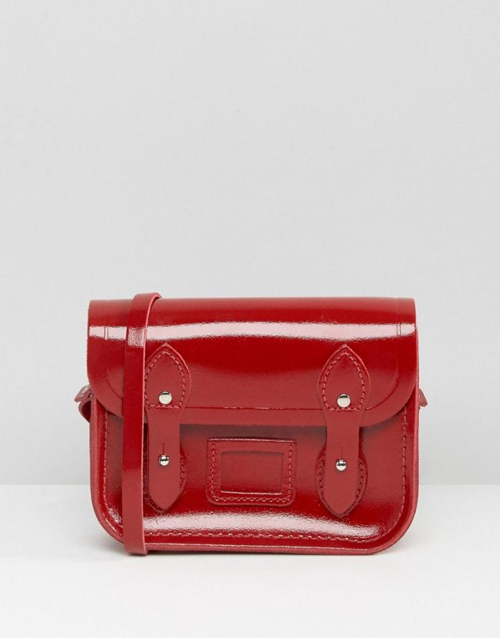 The Cambridge Satchel Company Micro Leather Satchel Bag In Patent Red