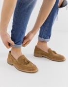 Selected Homme Tassel Loafers In Tan