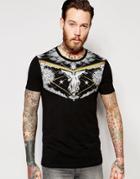 Asos Muscle T-shirt With Angel Print In Black - Black