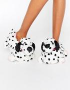 New Look Dalmatian Dog Slipper - White