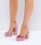 Asos Ping Wide Fit Platform Heels - Pink