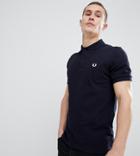 Fred Perry Slim Fit Plain Polo In Navy - Navy