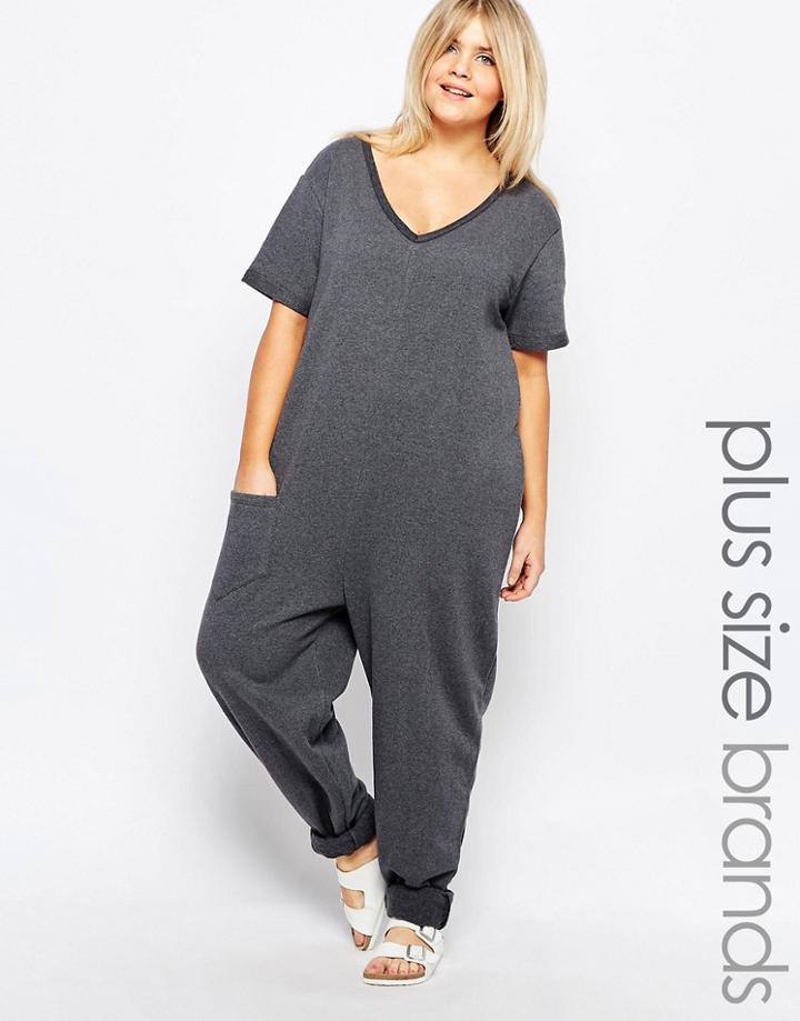 Pink Clove Lounge Slouchy Jumpsuit - Gray