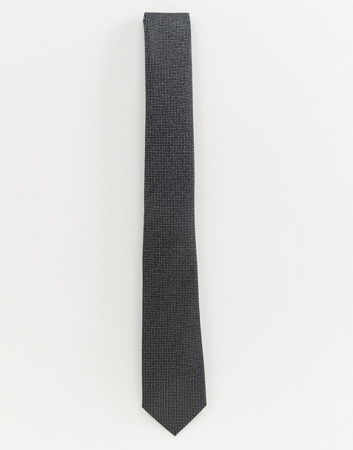 Burton Menswear Tie In Silver Lurex - Silver