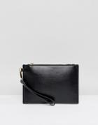Johnny Loves Rosie Wristlet Bag With Personalisation Foil Letters - Black