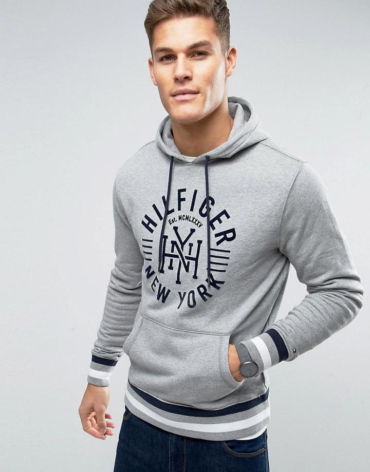 Tommy Hilfiger Sander Logo Hoodie - Gray