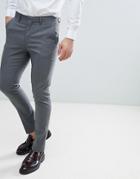 New Look Skinny Fit Suit Pants In Gray - Gray