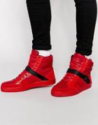 Criminal Damage Tower High Top Sneakers - Red