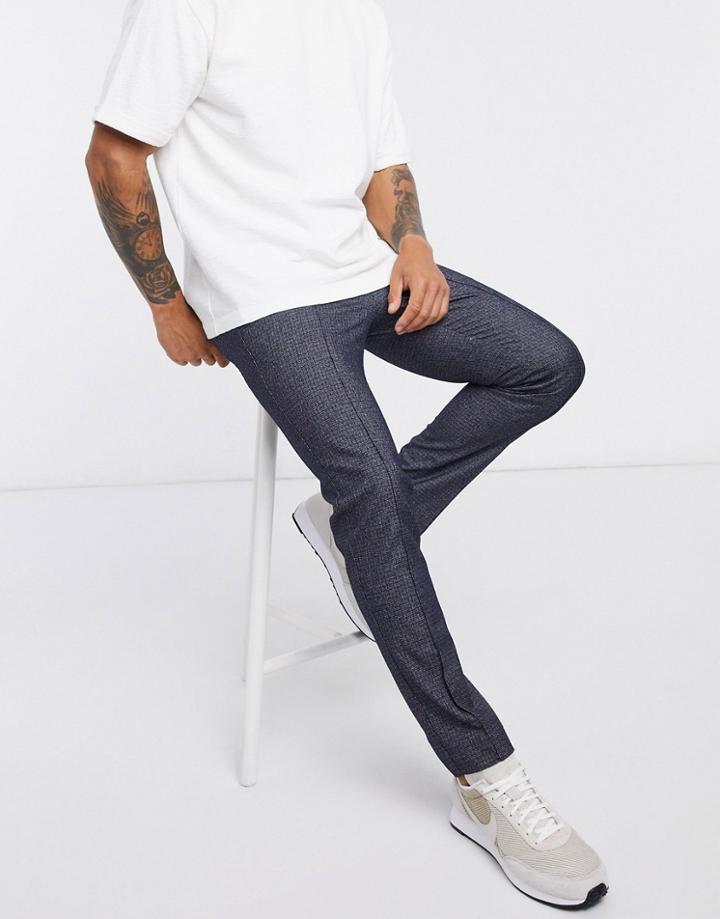River Island Smart Jogger In Navy